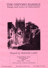  Flyer for first Magpie Lane concert, May 1993