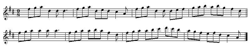 Magpie Lane as collected by Malchair - notation