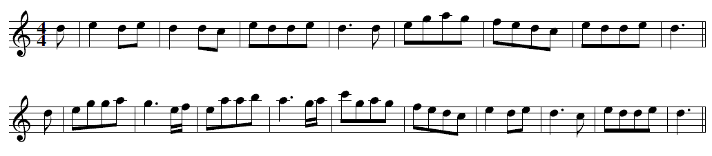Irish tune from Oxford Militia Band, March 1800
